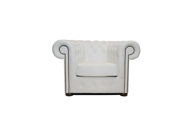 Chesterfield Fauteuil Class Leer | Wit | 12 jaar garantie