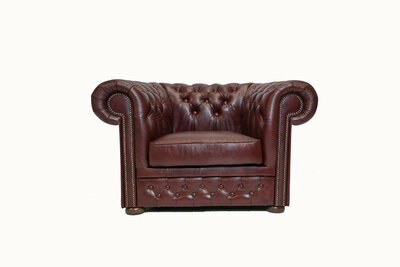 Chesterfield Fauteuil First Class Leer | Cloudy Rood | 12 jaar Garantie