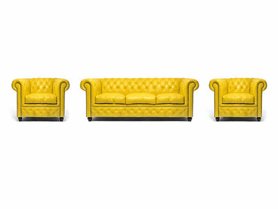 Chesterfield Original Geel 1 + 1 + 3 zits