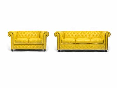 Chesterfield Original Geel 2 + 3 zits
