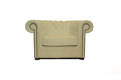 Chesterfield Fauteuil Class Leer | Vanille | 12 jaar garantie