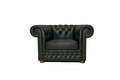 Chesterfield Fauteuil First Class Leer | Shiny Zwart | 12 jaar Garantie